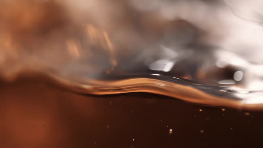 Abstract liquid with bubbles in motion