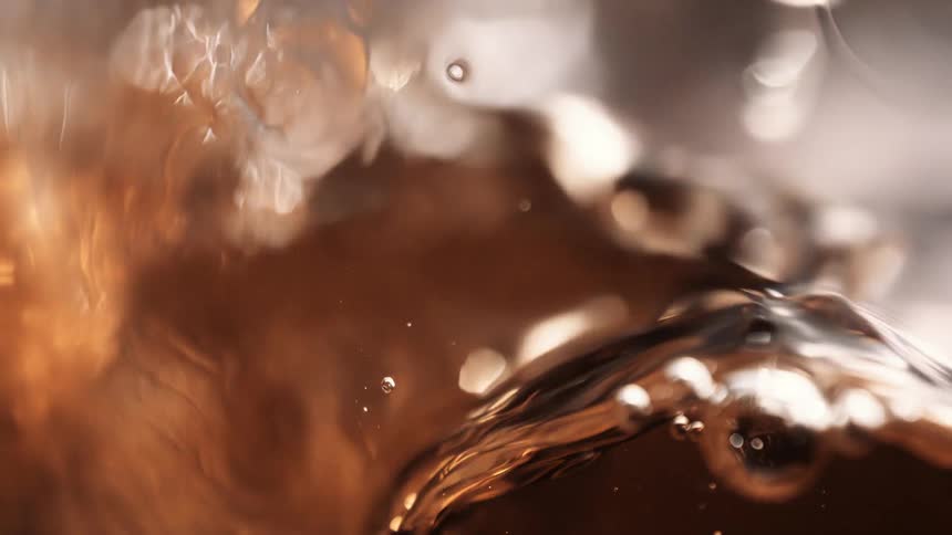Ripples in the water with air bubbles