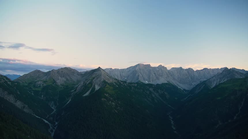 View of a rocky mountain range