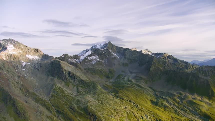 Landscape of mountain range at midday