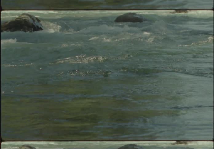 Current of a river on a sunny day