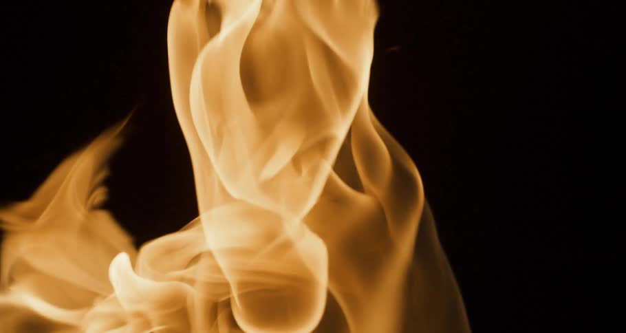 Bonfire glowing in the dark night