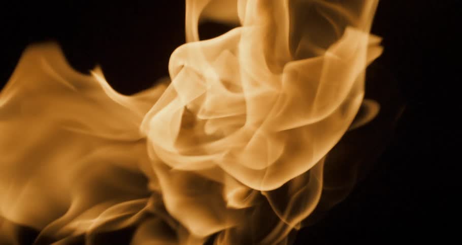 A blazing fire heading to the right