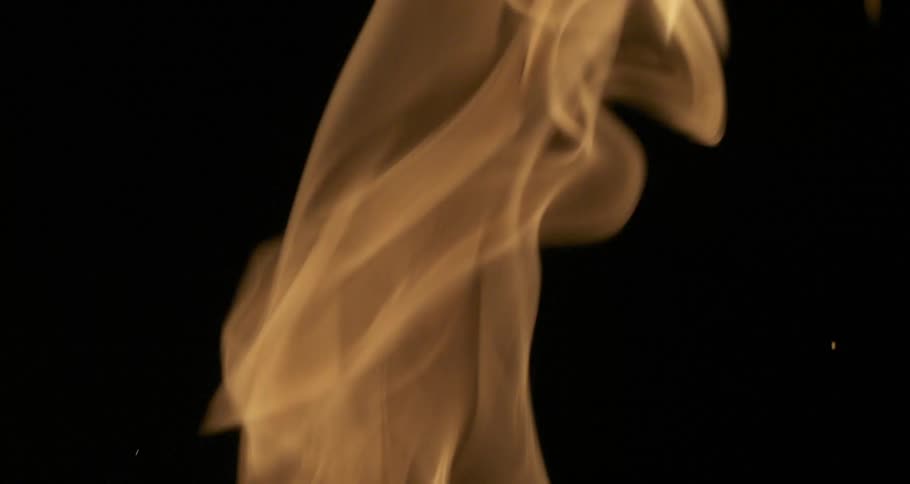 A flame of yellow fire heading upwards