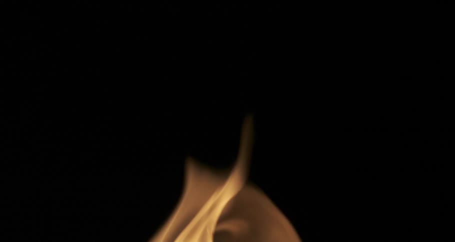A smoky flame of fire rising