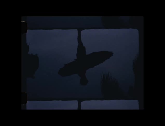 A reflection of a person holding a surfboard in liquid