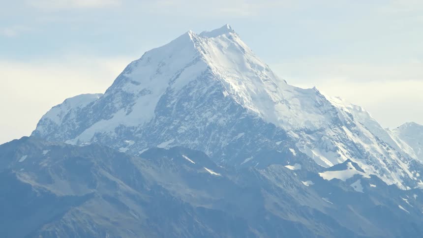 Mount Cook with its snowy peak