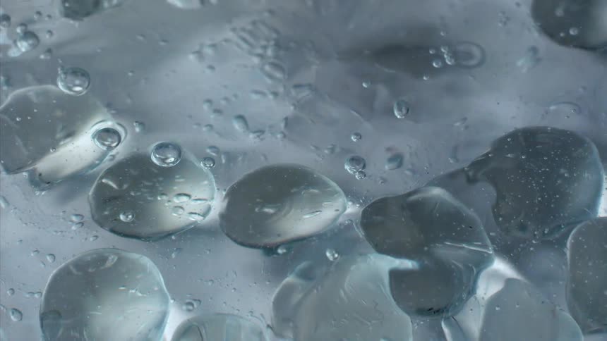 Bubbles float in the liquid