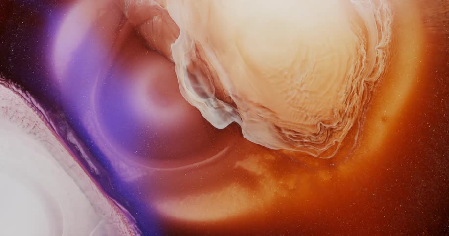Space like abstract of flowing liquid metallic inks