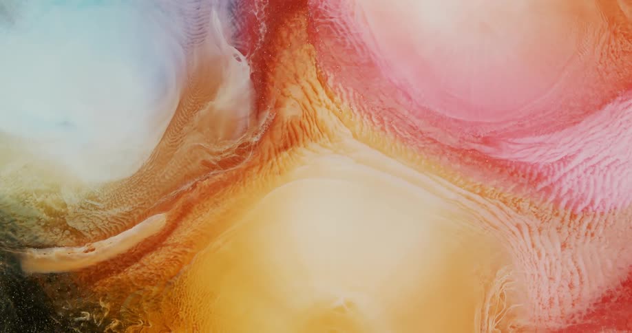 Abstract shiny and fluid pearl inks flowing background