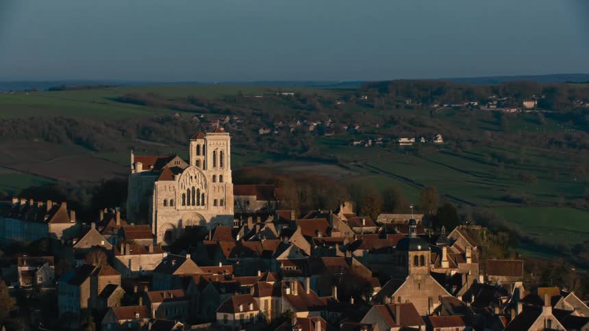 A monastery with ancient architecture in a village
