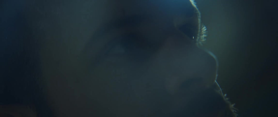 Closeup of a pensive mans face