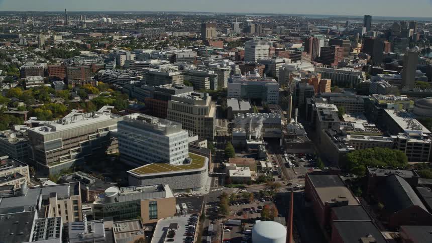 Aerial view of an urban city