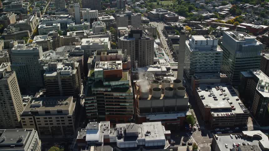 Aerial panorama of a metropolis