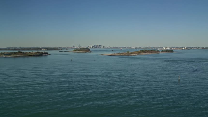 Small islands are in the ocean