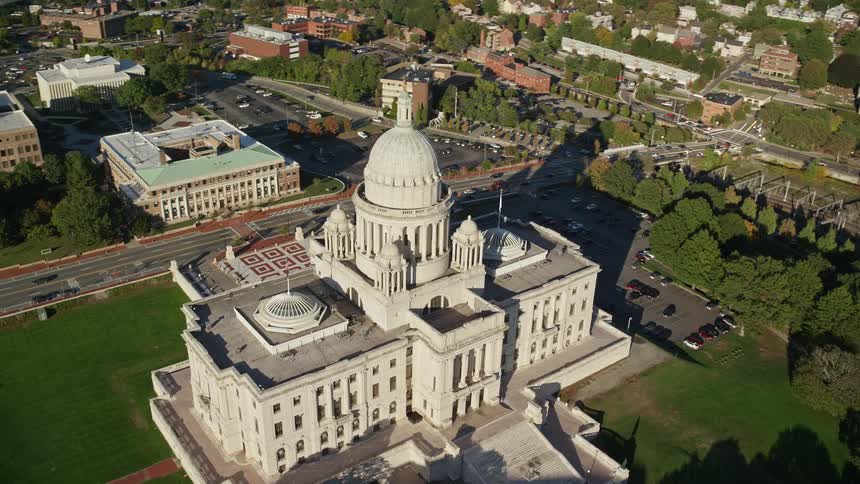 Aerial view of rhode island state house