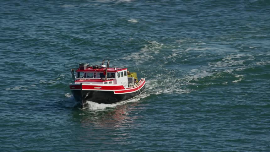 Boat sailing on the sea during the day