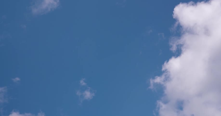 Panorama of the blue sky with clouds