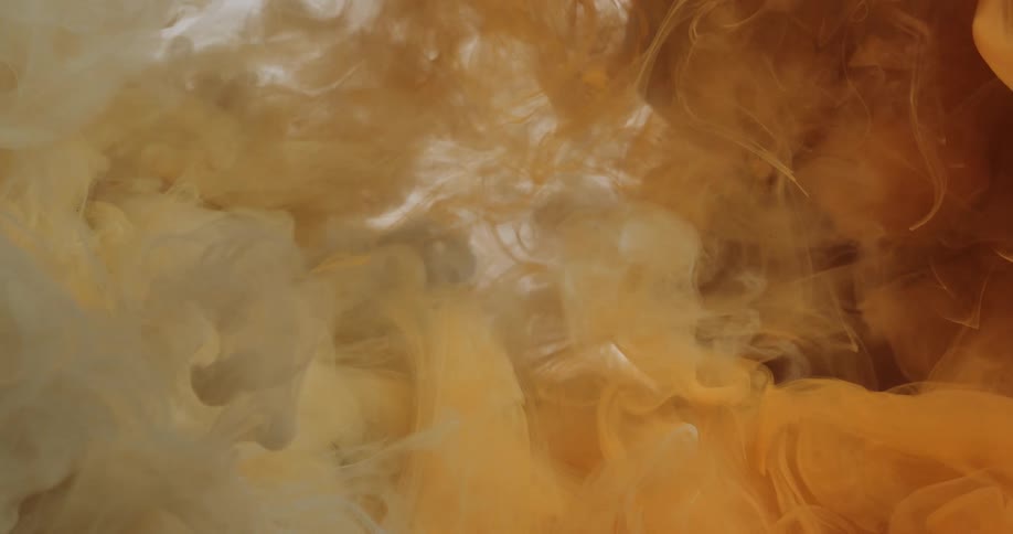 Abstract yellow and white smokes connecting to each other