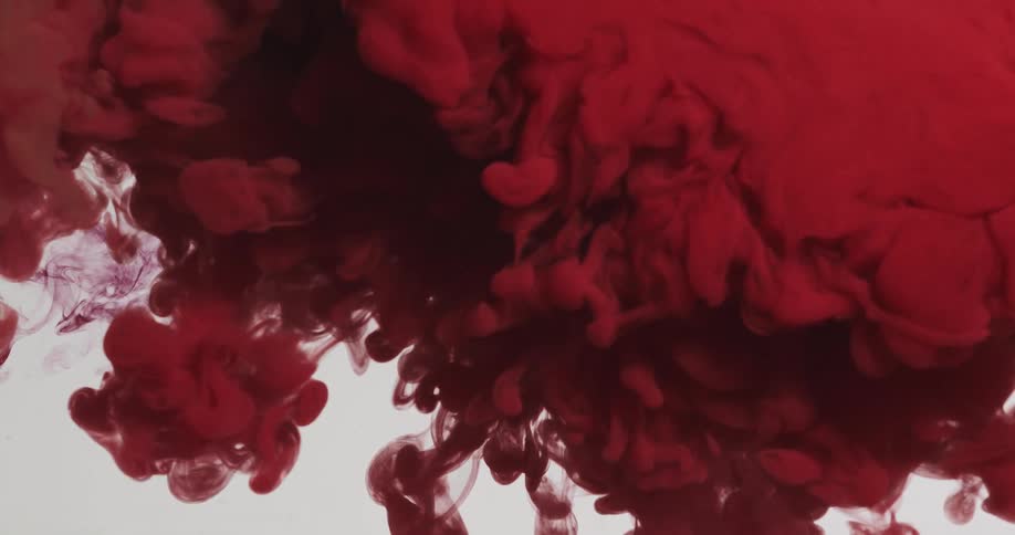 Abstract green and red smokes colliding