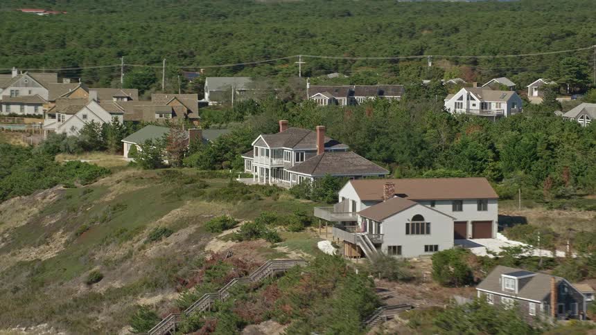 Homes are by the shore