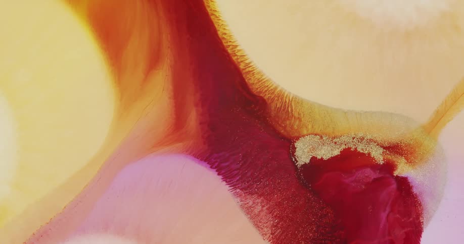 Liquid Abstract Of Flowing Inks