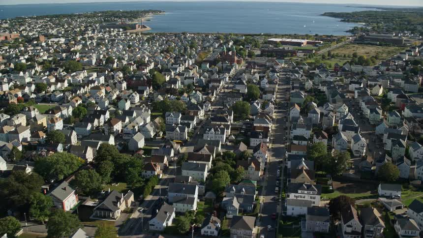 The suburbs are by the shore