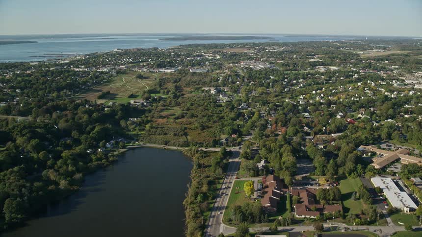 The suburbs are surrounded by water