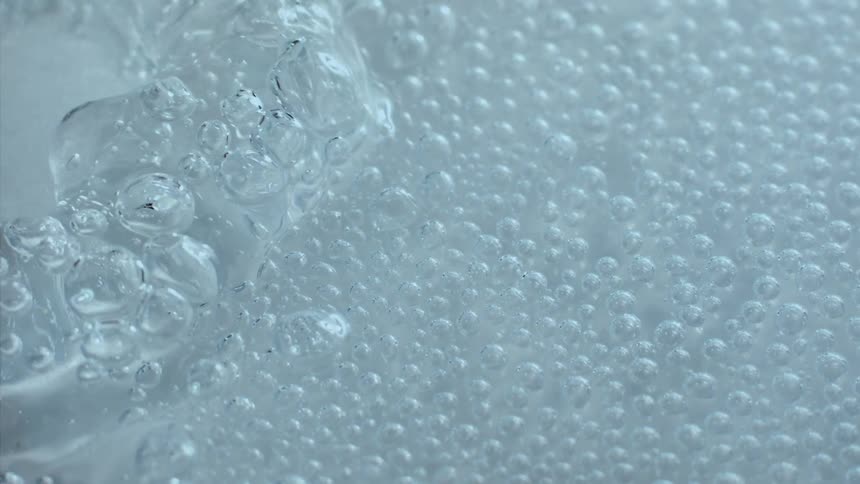 The bubbles move in a wave