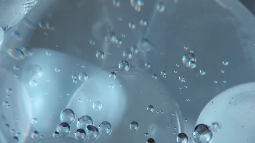 Droplets of water on a surface