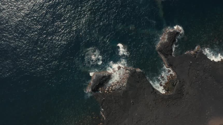 A small island is in the ocean