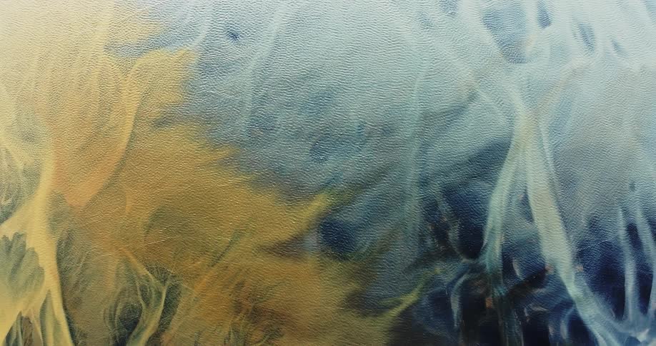 Colorful blue and yellow river