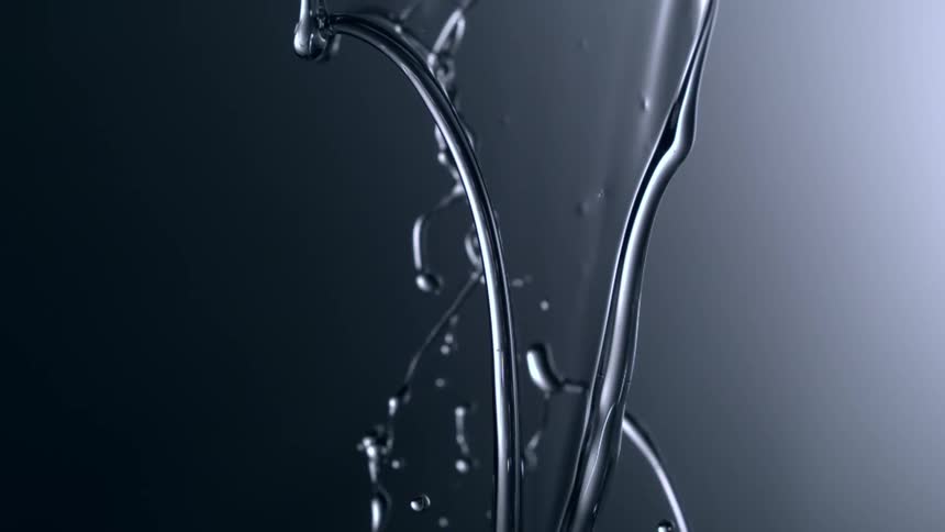 The water pours down
