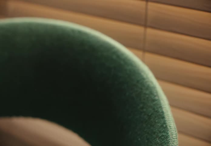 Green fabric with heat steam rising