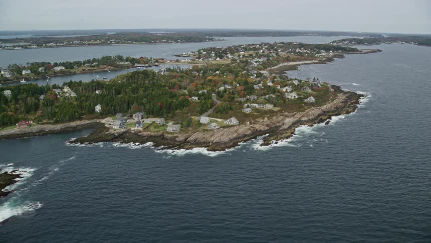 Homes are on the small stretches of island