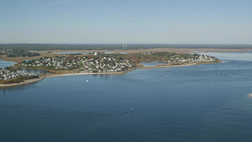 A residential area allocated on a large island facing the sea