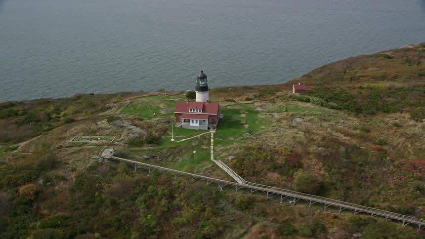 Aerial view of seguin island light station
