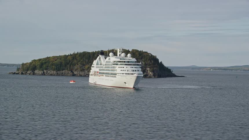Cruise ship in the open sea