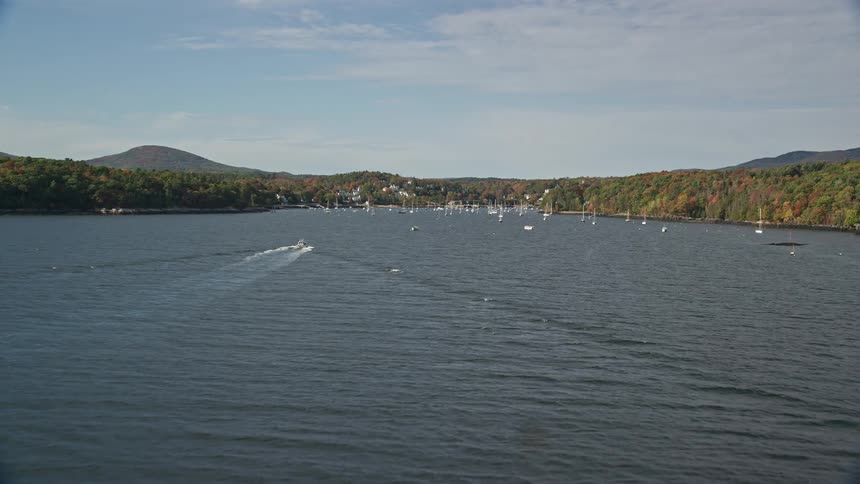 Aerial panorama of the sea with boats and yachts