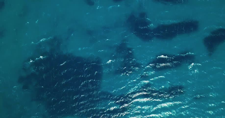 View of the turquoise blue sea in slow motion