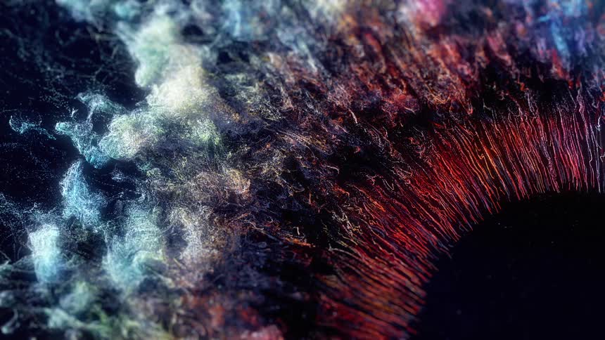 Abstract fluid in slowmoving pattern