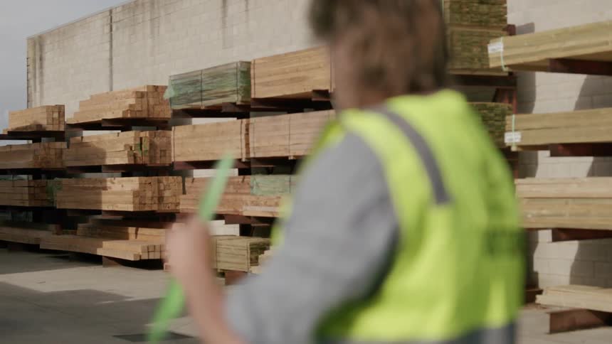 A man talking on his cell phone holding a clipboard