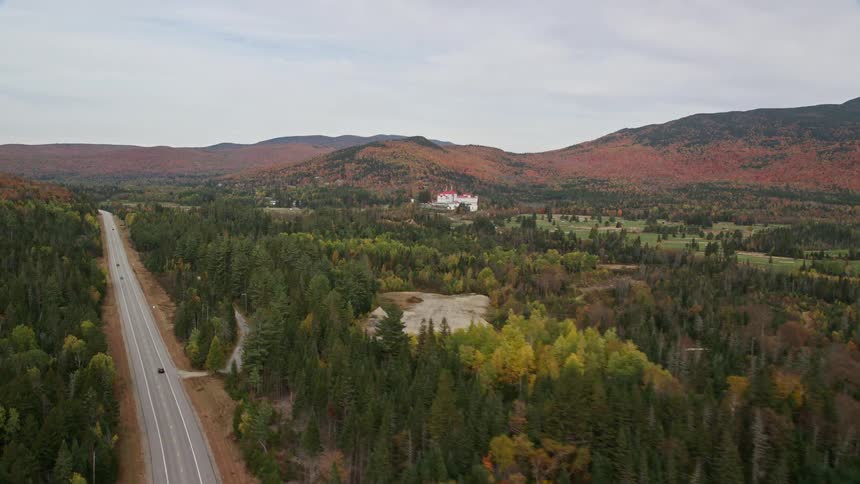 Aerial view of the mount washington hotel in bretton woods