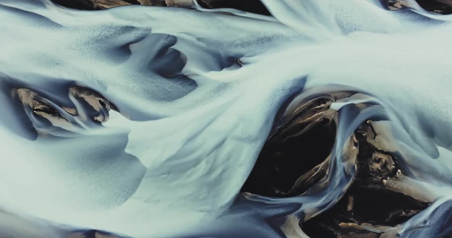 Abstract shapes of rivers in Iceland