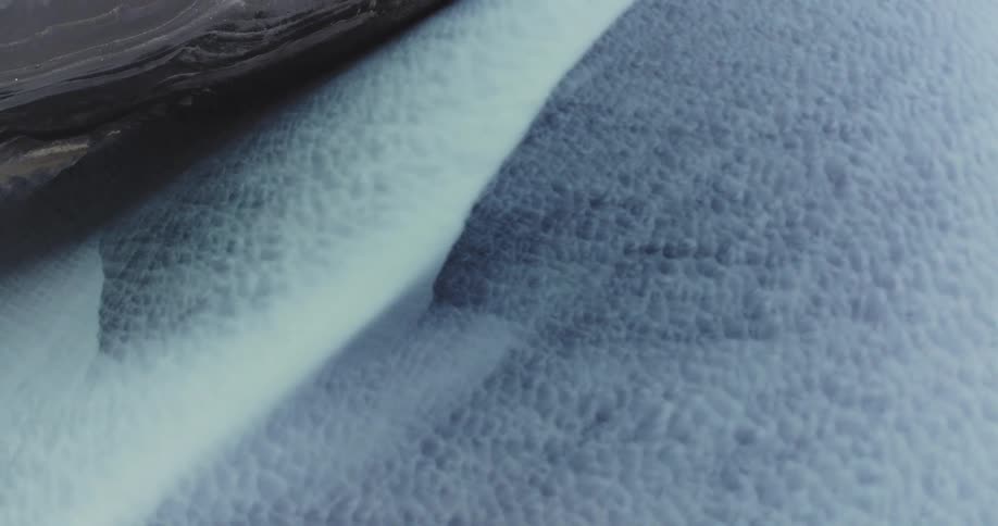 Aerial of bleu river textures