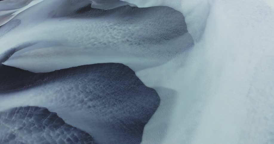 Aerial of glacier rivers