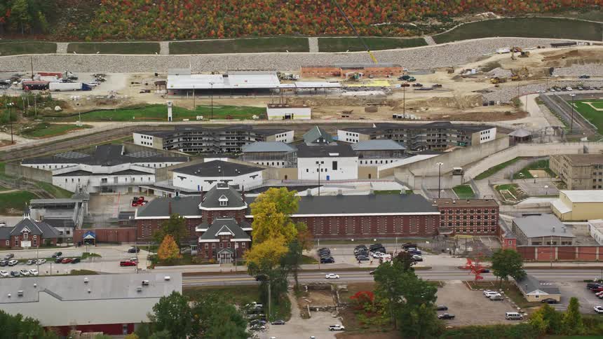 An aerial clip of a community structures