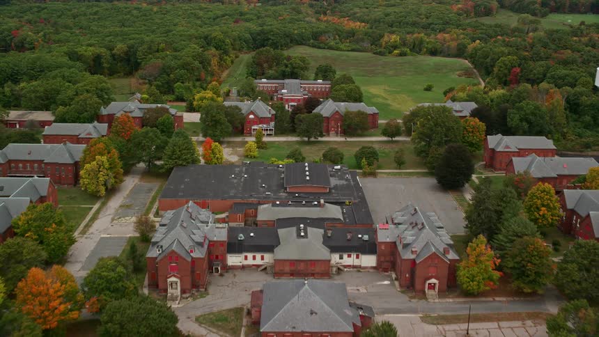 Aerial view of the medfield state hospital in massachusetts