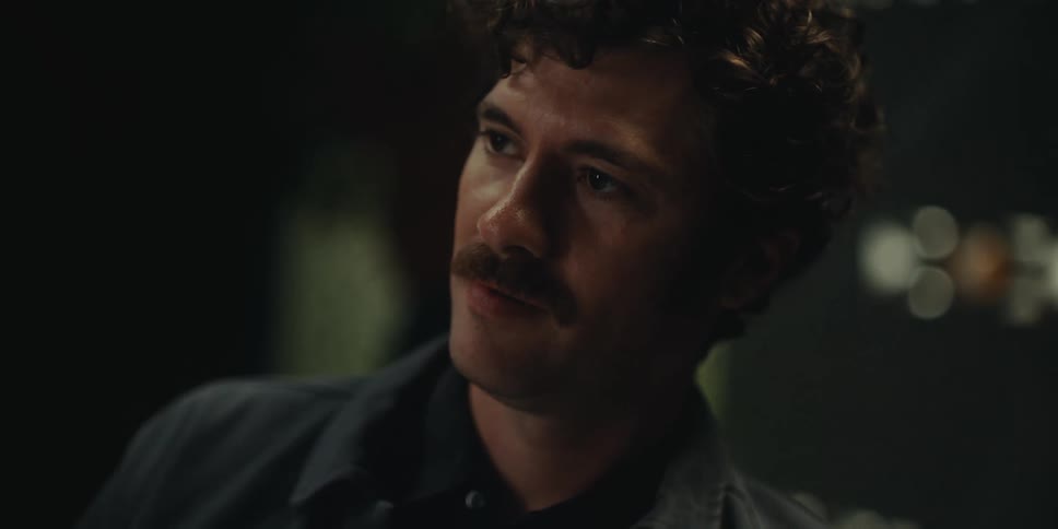 Portrait of a man with a mustache and curly hair