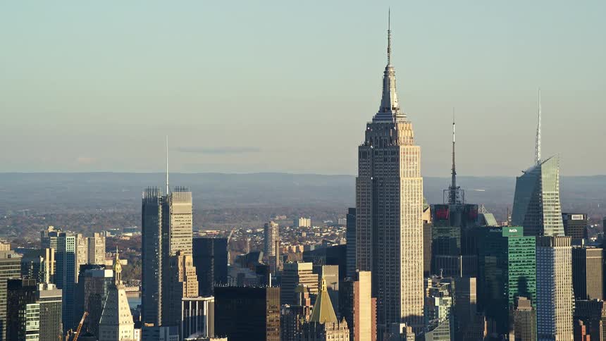 A metropolitan city with huge buildings